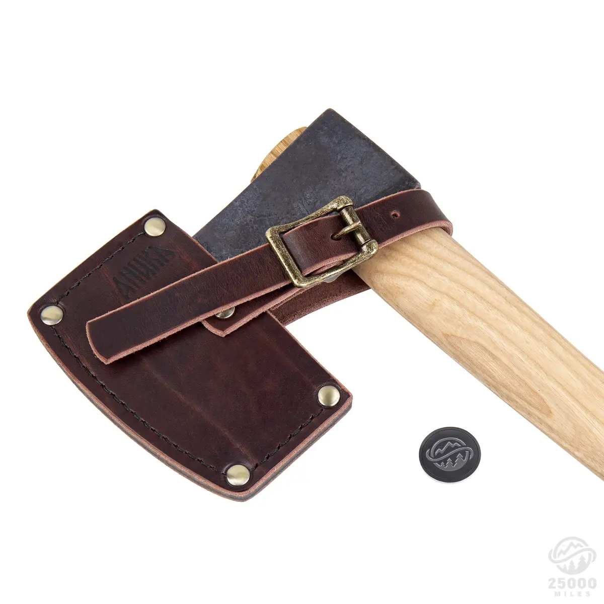 anika "tomahawk bearded" axe with leather sheath